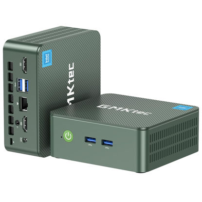 Picture of GMKtec Mini PC N150, G3 Plus Intel Twin Lake N150 (3.4GHz) Preinstalled Windows 11 Pro, 16GB DDR4 RAM 1TB PCIe M.2 SSD, Desktop Computer 4K Dual HDMI/USB3.2/WiFi 6/BT5.2/2.5G RJ45