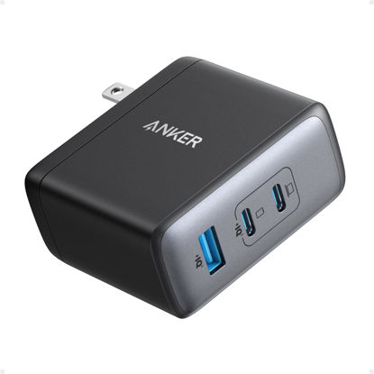 Picture of Anker 100W USB C Charger Block (GaN II), 3 Port Fast Compact Wall Charger for MacBook, Dell XPS, iPad Pro, Galaxy S24, iPhone 16/15 and More Series