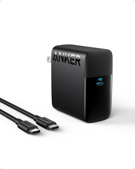 Picture of Mac Book Pro Charger, 100W USB C Charger, Anker Compact and Foldable Fast Charger for MacBook Air, Samsung Galaxy, iPad Pro, and All USB C Devices, 5 ft USB C to USB C Cable Included