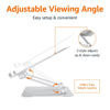 Picture of Amazon Basics Ergonomic and Foldable Laptop Stand for Desk, Adjustable Riser, Fits all Laptops and Notebooks up to 17.3 Inch, 10 x 8.7 x 6 in, Silver
