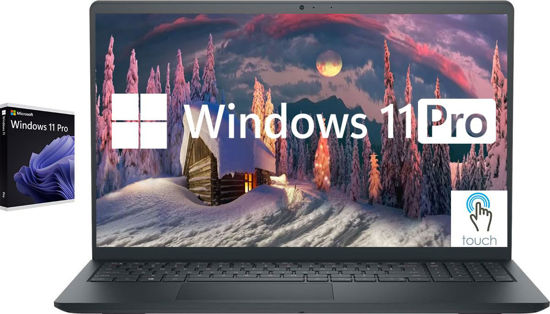 Picture of Dell Inspiron Touchscreen Laptop, 15.6" Business & Student Laptop Computer, Windows 11 Pro Laptop 40GB RAM 2TB SSD, Intel i5-1155G7 Processor, Full HD IPS Display, Numeric Keypad, HDMI, Carbon Black