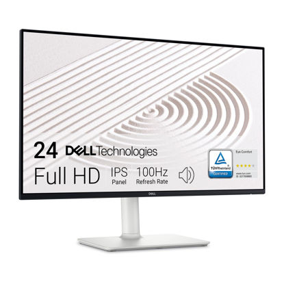 Picture of Dell S2425HS Monitor - 23.8 Inch, FHD (1920x1080) Display, 100Hz Refresh Rate 1500:1 Contrast Ratio, TÜV Rheinland Eye Comfort 4 Star, Integrated 2x5W Speaker, Height/Tilt/Swivel/Pivot - Ash White