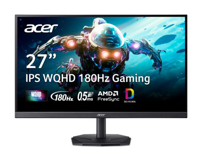 Picture of Acer Nitro 27" WQHD 2560 x 1440 IPS Gaming Monitor | AMD FreeSync | Up to 180Hz Refresh | Up to 0.5ms | DCI-P3 95% | HDR 10 Support | 1 x Display Port 1.2 & 2 x HDMI 2.0 | KG271U N3bmiipx