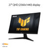Picture of ASUS TUF Gaming 27” 1440P HDR Monitor (VG27AQ3A) - QHD (2560 x 1440), 180Hz, 1ms, Fast IPS, 130% sRGB, Extreme Low Motion Blur Sync, Speakers, Freesync Premium, G-SYNC Compatible, HDMI, DisplayPort