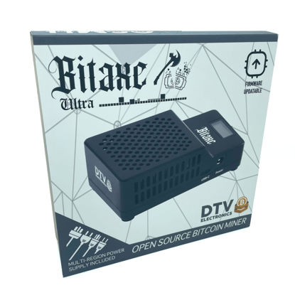 Picture of DTV ₿ ELECTRONICS Bitaxe Ultra Open Source Bitcoin ASIC Miner - BTC Miner with 500 GH/s Hash Rate, Low Power Consumption - Quiet Solo Bitcoin Miner for Home Use
