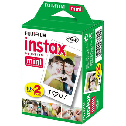 Picture of Fujifilm Instax Mini Film 20 Prints for Fuji 8 50s 25 7s 90 300, Full Color, Twin Pack