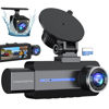 Picture of 3 Channel 2.5K Dash Cam Front and Rear, 1440P Dash Camera for Cars, Triple Car Camera with 32GB Card, G-Sensor, 3.16” IPS Screen, 24Hr Parking, 170°Wide Angle, Loop Recording, IR Night Vision, Blue