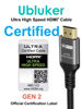 Picture of Ubluker 10K 8K 4K HDMI Cable 48Gbps 6.6 FT, Certified Ultra High Speed HDMI® Cable 4K 240Hz 144Hz 120Hz 8K60Hz 0.01ms HDR10+ eARC HDCP2.3 Netflix Roku TV PC Monitor Projector PS5 Xbox