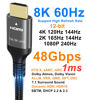 Picture of Ubluker 10K 8K 4K HDMI Cable 48Gbps 6.6 FT, Certified Ultra High Speed HDMI® Cable 4K 240Hz 144Hz 120Hz 8K60Hz 0.01ms HDR10+ eARC HDCP2.3 Netflix Roku TV PC Monitor Projector PS5 Xbox