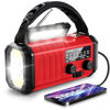 Picture of Emergency Hand Crank Radio,10000mAh/37000mWh Solar Radio NOAA/AM/FM Weather Radio, Emergency Cell Phone Charger Dynamo Radio with Multi-Function LED Flashlight for Indoor Outdoor Emergencies