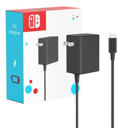 Picture of Charger for Nintendo Switch, MARSDOCK 45W AC Adapter Power Supply for Switch, 15V 2.6A Fast Charging with 5FT USB C Cord Compatible with Switch Lite/Switch OLED/Steam Deck Dock, Support TV Mode