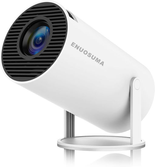 Picture of Mini Projector, Support 4K 1080P Portable Projector with Dual Band WIFI6 5G Wireless 5.2 Bluetooth Android 13, 200 ANSI Lumens, 180° Rotatable, Auto Keystone Correction,35"-130" Screen Video Projector
