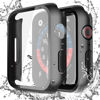 Picture of Misxi [2 Pack] Waterproof Black Hard Case with Tempered Glass Compatible with Apple Watch SE 2 (2024) SE Series 6 Series 5 Series 4 44mm, Ultra-Thin Protective Cover for iWatch Screen Protector