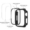 Picture of JERXUN 6 Pack Case with Tempered Glass Screen Protector for Apple Watch Series 9/8/7 41mm, Ultra-Thin Scratch Resistant Full Protective Hard PC Bumper Cover for iWatch 41mm Accessories
