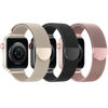 Picture of BELONGME 3 Pack Mesh Loop Compatible with Apple Watch Bands for Women Men 40mm 41mm 38mm 42mm 44mm 45mm 49mm 46mm Series 10 9 8 7 6 5 4 3 2 1 Ultra SE, Stainless Steel Metal Magnetic Strap for iWatch