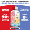 Picture of Genexa Kids’ Clean Pain & Fever Acetaminophen, Dye Free, 0% Artificial Additives, Delicious Organic Blueberry Flavor, Liquid Oral Suspension Medicine for Children 2-11, 160 mg per 5mL, 4 fl oz