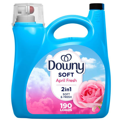 Picture of Downy Fabric Softener Liquid, April Fresh Scent, 140 fl oz, 190 Loads, HE Compatible, Downy Fabric Softener, Liquid Fabric Softener, Laundry