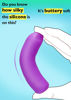 Picture of Small Bullet Vibrator for Women: Waterproof Mini Clit Vibrator with 10 Modes, Full Silicone Vibrating Finger Massager for G Spot Nipple, Female Rechargeable Lipstick Vibe Sex Toy, Purple