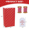 Picture of AISunGoo 30 Pcs Valentines Day Gift Bags with Cards for Kids Classroom Parties, Paper Treat Bags for Valentines Party Favors