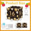Picture of 16th Birthday Surprise Gift Box, 16th Birthday Gifts for Girls Boys, Happy Birthday Money Gift Boxes for Cash with Pull Out, Black Gold Decor for 16th Birthday Party(with 35PCS Bags)