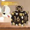 Picture of 16th Birthday Surprise Gift Box, 16th Birthday Gifts for Girls Boys, Happy Birthday Money Gift Boxes for Cash with Pull Out, Black Gold Decor for 16th Birthday Party(with 35PCS Bags)