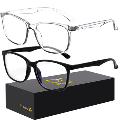 Picture of Oilway Blue-Light Blocking Glasses Computer Reading/Gaming/TV/Phones Glasses Fashion Anti Eyestrain UV Glasses for Women Men