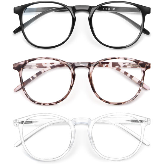 Picture of IBOANN Iconic Blue Light Glasses for Woman - Computer Glasses 99% Blue Light Blocking - Anti Eyestrain & UV Glare Protection