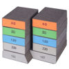 Picture of BOSHCRFAT 10 Pack Sanding Block, Washable and Reusable Sanding Sponge for Wood Drywall Metal Glasses Coarse/Medium/Fine/Superfine in 60/80/100/120/180/220 Grit Sandpaper Block Sand Paper Brick