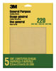 Picture of 3M Sandpaper, 220 Grit, 5 Sheets, 9 in x 11 in, Sands Paint, Wood & Metal, Great For General Purpose Sanding, Very Fine Aluminum Oxide Sand Paper (9000NA-20)
