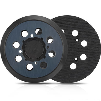 Picture of Sander Pad for Dewalt, 2 Pack 5" 8 Hole Hook and Loop Orbital Sander Pad Replacement for DeWalt DWE6421 6421K DWE6423 6423K DCW210B (4 Screw Holes Sanding Part for DeWalt DWE64233 & N329079)