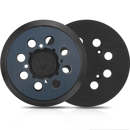 Picture of Sander Pad for Dewalt, 2 Pack 5" 8 Hole Hook and Loop Orbital Sander Pad Replacement for DeWalt DWE6421 6421K DWE6423 6423K DCW210B (4 Screw Holes Sanding Part for DeWalt DWE64233 & N329079)