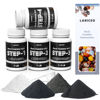 Picture of 3LB Rock Tumbler Grit and Polish Refill Set, 4-Step Professional Polish Rock Tumbler Grit to Unlock Stunning Polished Stones. Ideal for National Geographic, KomeStone, and Other Polishers and Tumblers