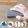 Picture of Tonmp 6 Pack 220 Grit Superfine Sanding Sponge, Washable and Reusable Great for Pot Brush Pan Brush Sponge Brush Glasses Sanding Wood Sanding Metal Sanding (220 Grit-6 Pack)