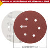 Picture of 100 PCS 6 Inch Sanding Discs, 6 Hole Hook and Loop Sandpaper 60 80 120 240 400 Grit Set, Round Orbital Sand Paper Discs for Sander