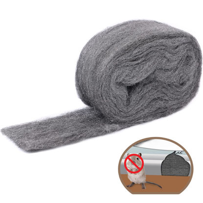Picture of TAFFY'S Steel Wool for Mice Control - 1 Pack of 3×15Ft Steel Wool, Gap Filter for House & Garage - Keep Mice Away from Holes, Siding, Pipeline, Vents in Garden, House, 5.29oz