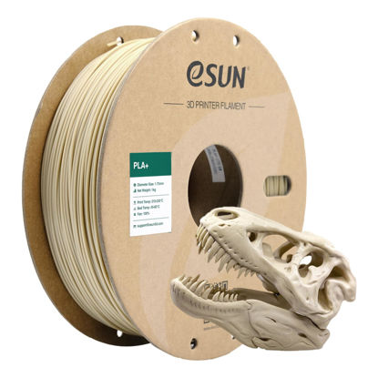 Picture of eSUN PLA+ Filament 1.75mm, 3D Printer Filament PLA Plus, Dimensional Accuracy +/- 0.03mm, 1KG Spool (2.2 LBS) 3D Printing Filament for 3D Printers, Bone White