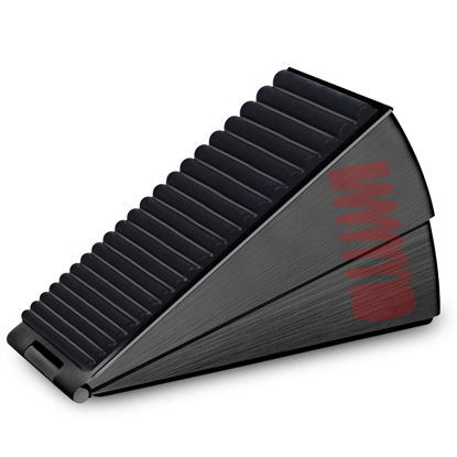 Picture of AIMAXINKE Strongest Adjustable Spring Loaded Large Door Stopper - Heavy Duty Tall Door Stop Wedge Door Stoppers for Bottom of Door, Tall up to 3 in Doorstop Stainless steels Made Suits Any Heavy Door
