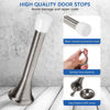 Picture of KISEER 12 Pack Spring Door Stops 3 1/4" Flexible Heavy Duty Spring Door Stopper with RustProof Screw Rubber Bumper Tips (Satin Nickel)