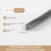 Picture of ligiyoto 33 Ft Self-Adhesive Weather Stripping Door Seal Strip for Door Window, 0.35" Wide x 0.2" Thick, Gray