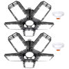 Picture of Luyata LED Garage Lights 2 Pack,Ceiling LED Shop Light 160W 16000LM 6500K Screw in Led Light with 5+1 Deformable Panels, Bright Led Lighting for Garage Workshop Basement Support E26/E27 Socket