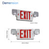 Picture of TANLUX Red Exit Sign with Emergency Lights, LED Emergency Exit Light with Battery Backup, UL Listed, AC 120/277V, Commercial Emergency Lights Combo for Business - 1 Pack