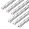 Picture of Barrina LED Shop Light, 40W 5500LM 5000K, 4FT Integrated Fixture, V Shape,T8 Light Tube, Daylight White, Clear Cover, Hight Output, LED Shop Lights for Garage Warehouse Workshop (Pack of 6)