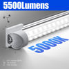 Picture of Barrina LED Shop Light, 40W 5500LM 5000K, 4FT Integrated Fixture, V Shape,T8 Light Tube, Daylight White, Clear Cover, Hight Output, LED Shop Lights for Garage Warehouse Workshop (Pack of 6)