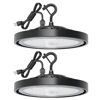 Picture of Eilpass LED Shop Lights 100W 16,000LM 5000K Super Bright High Bay Shop Lights with US Cable Plug in for Garage Workshop Warehouse Factory Barn (100W 2Pack)