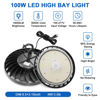 Picture of Eilpass LED Shop Lights 100W 16,000LM 5000K Super Bright High Bay Shop Lights with US Cable Plug in for Garage Workshop Warehouse Factory Barn (100W 2Pack)