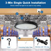 Picture of Eilpass LED Shop Lights 100W 16,000LM 5000K Super Bright High Bay Shop Lights with US Cable Plug in for Garage Workshop Warehouse Factory Barn (100W 2Pack)