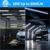 Picture of (Pack of 4) Linkable LED Utility Shop Lights for Garage, 6FT, 60W, LED Tube Ceiling Light T8 Integrated Single Fixture, 6000K, Daylight 8000lm V Shape, Basement, Offices, Clear Lens, Plug and Play