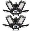 Picture of suyncyi 2 Pack LED Garage Light, 150W Ultra Bright Shop Light with 5 Adjustable Panels,15000LM 6500K E26/E27 Deformable Ceiling Lights for Garage, Workshop