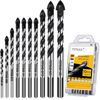 Picture of Professional Masonry Drill Bit Set (10PCS) for Glass/Brick/Plastic/Cement/Wood/Tile/Etc, Industrial Strength Carbide Drill Bit Tip, 1/8"-1/2" by TITGGI