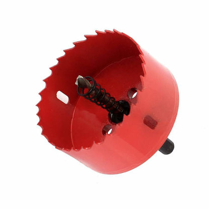 Picture of Luomorgo 75mm/3 inch Hole Saw, 1 1/4 inch Cutting Depth HSS Bi-Metal Hole Cutter for Wood Cornhole Boards Plastic Drywall & Metal Sheet